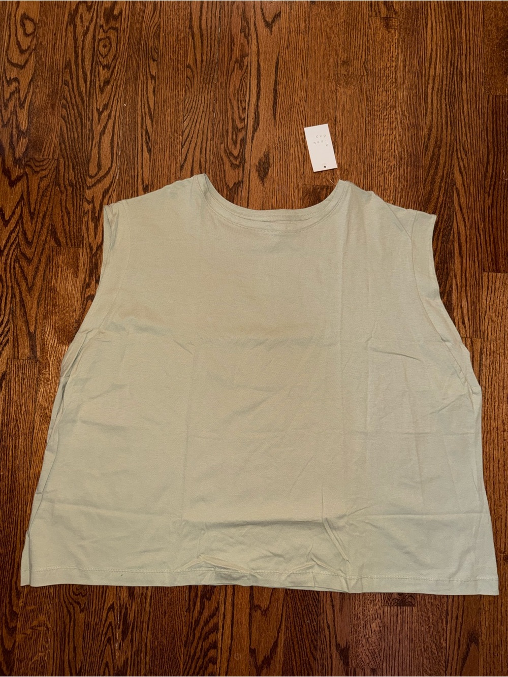 a new day Relaxed Sleeveless Tank - Sage Green